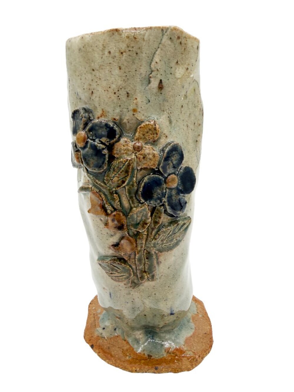 Handmade Primitive Art Pottery Flower Vase